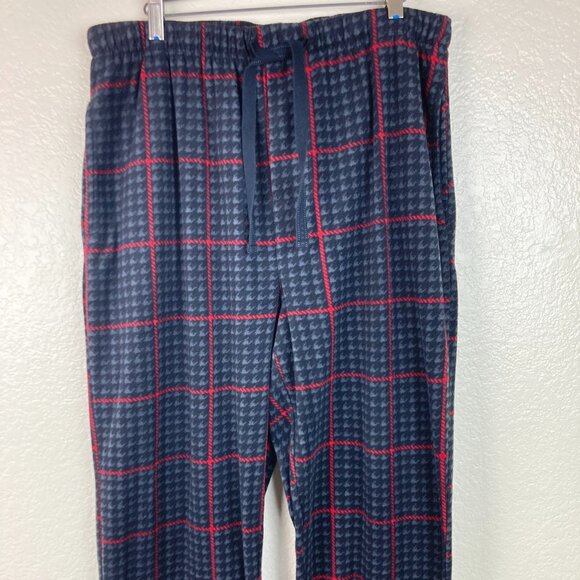 Perry Ellis Portfolio Black & Red Plaid Pajama Pants Sleepwear Sz XL - Picture 1 of 8